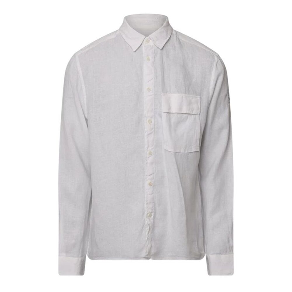 Belstaff Mens Scales Linen Shirt / White